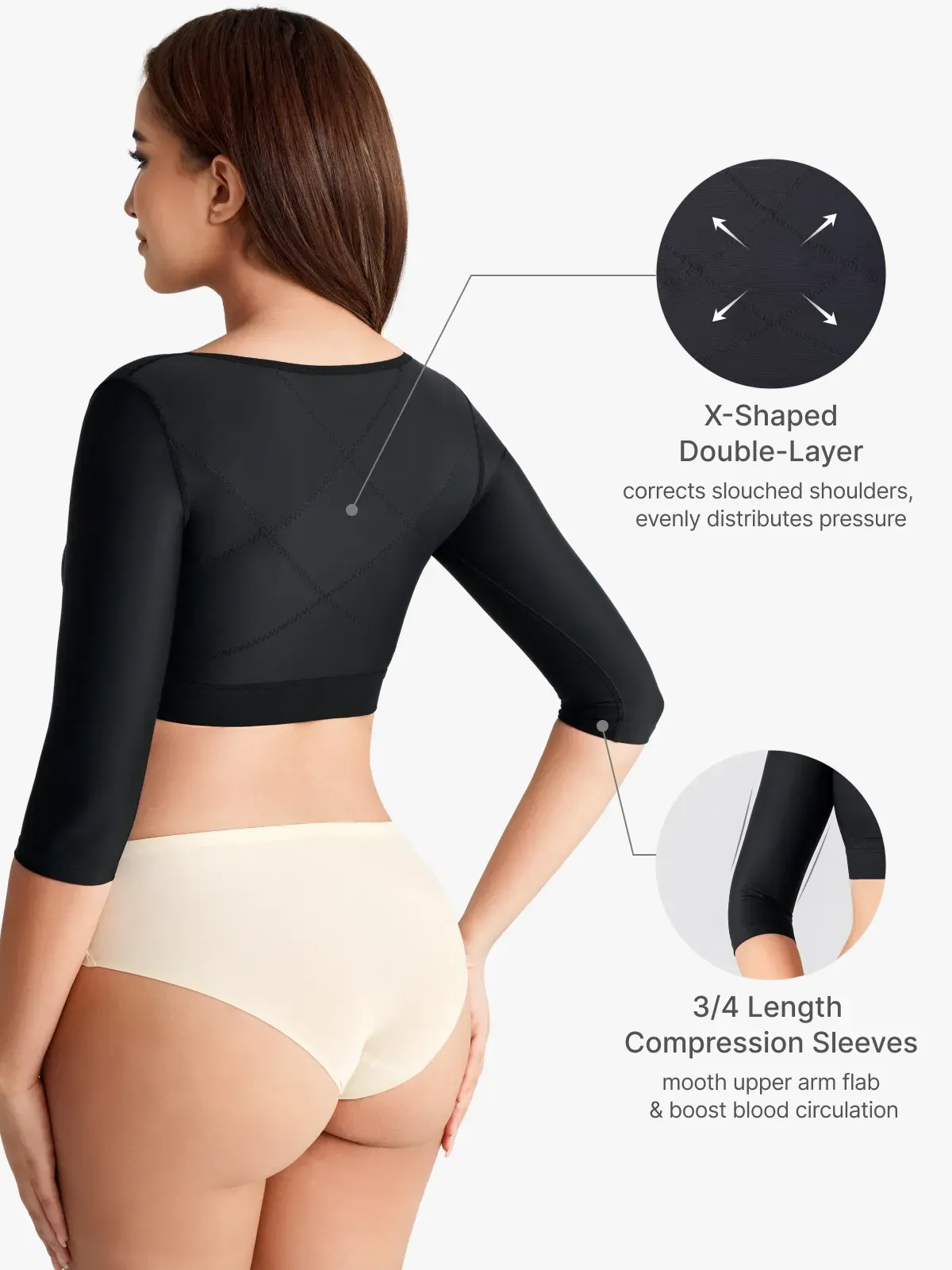 Front Closure Arm Shaping Post Surgery Recovery Top