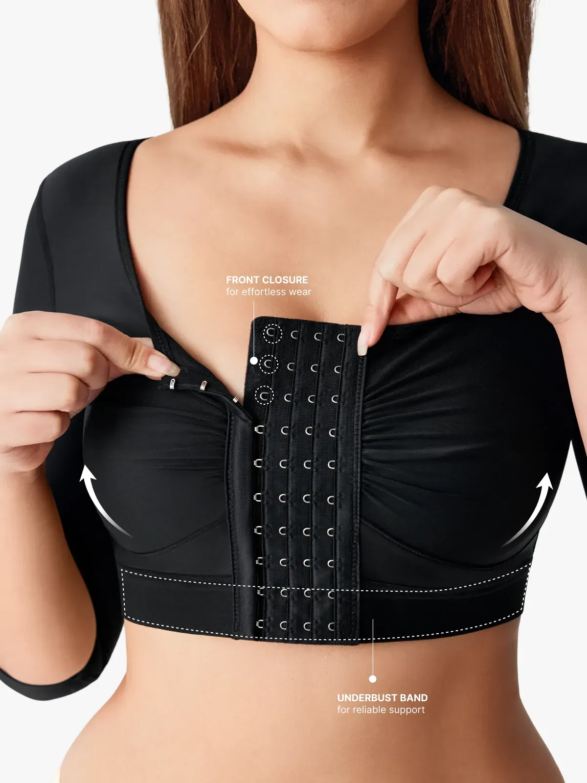 Front Closure Arm Shaping Post Surgery Recovery Top