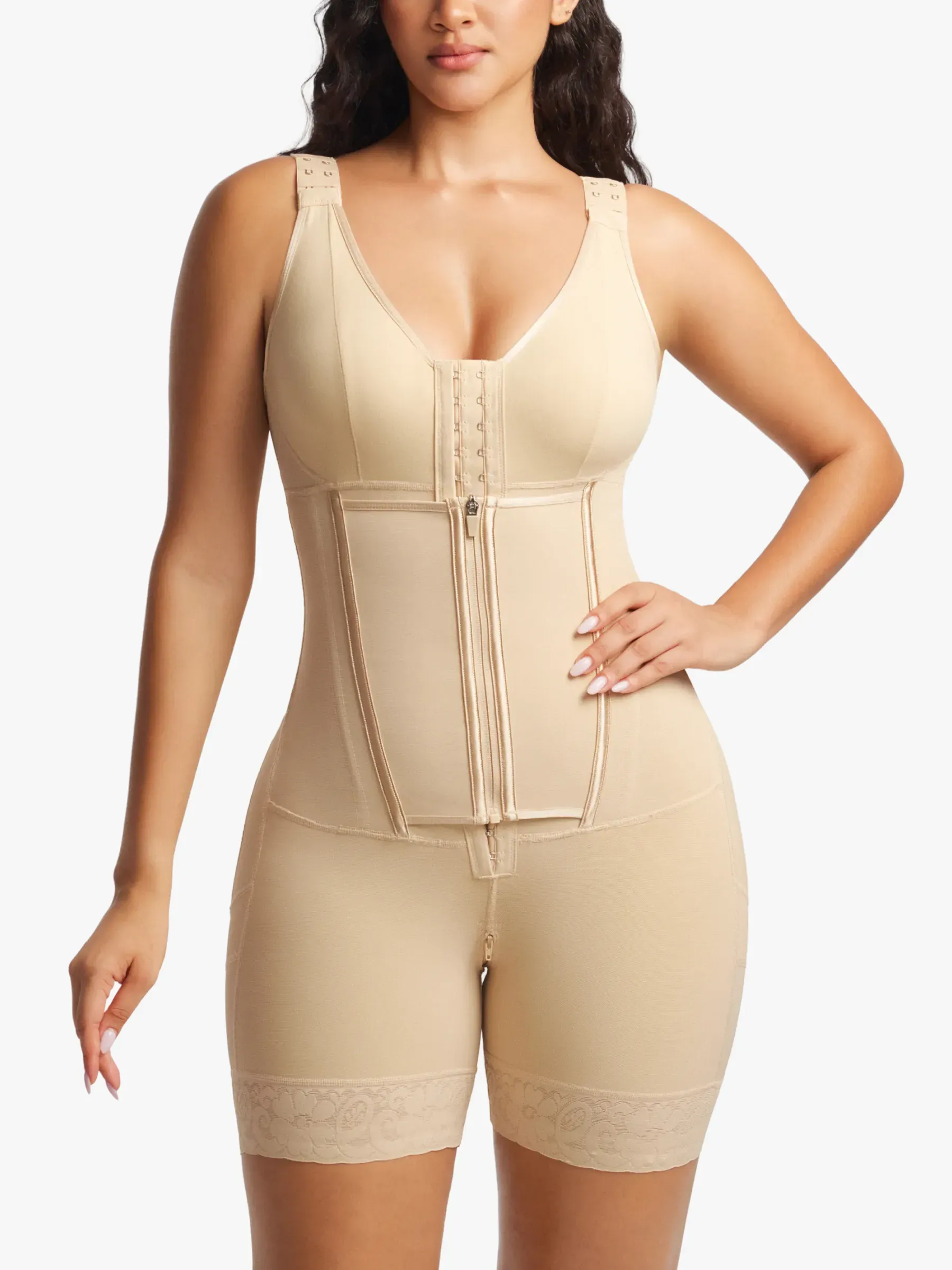 Firm Tummy Control Mid-Thigh Bodysuit