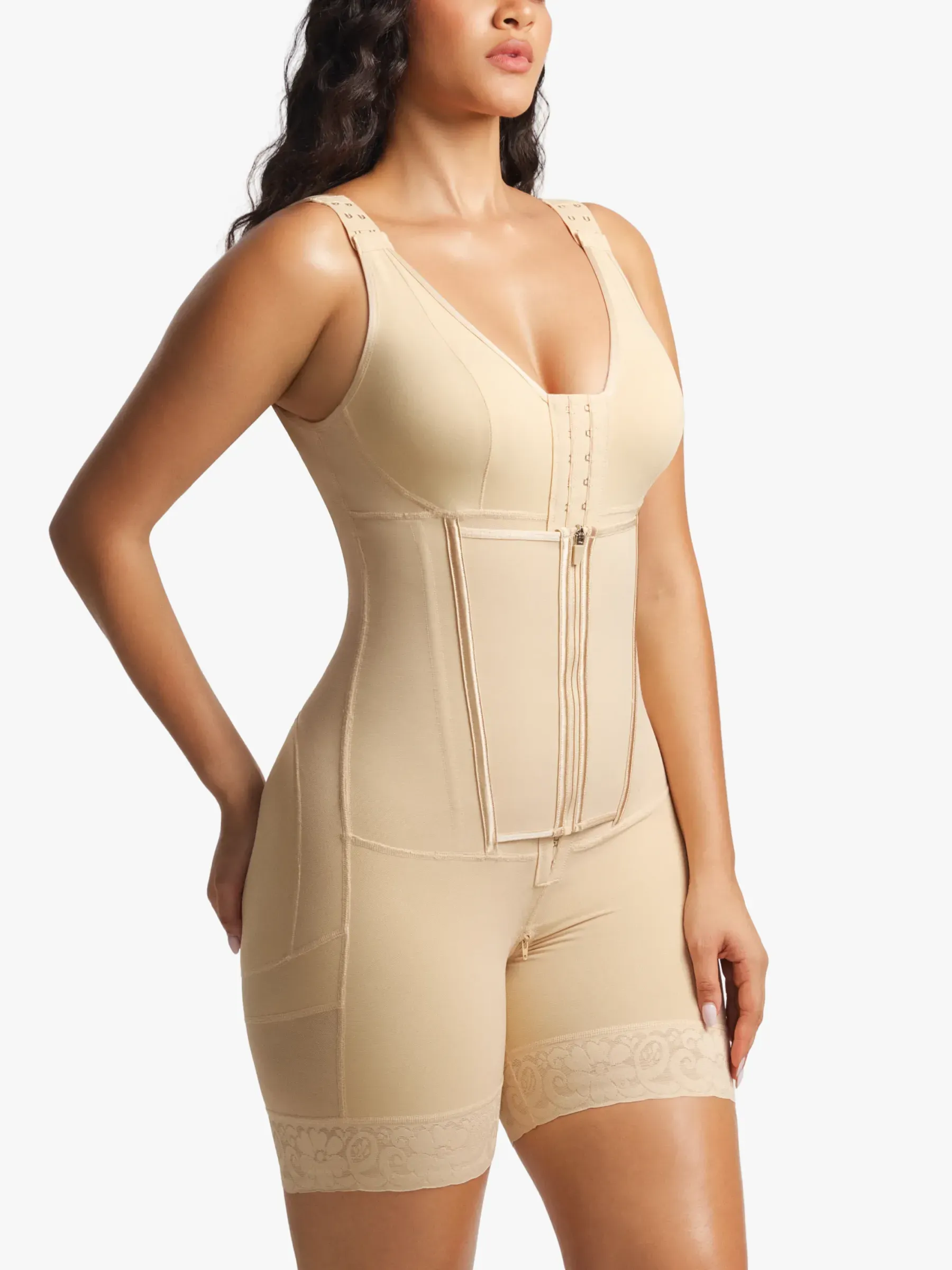 Firm Tummy Control Mid-Thigh Bodysuit