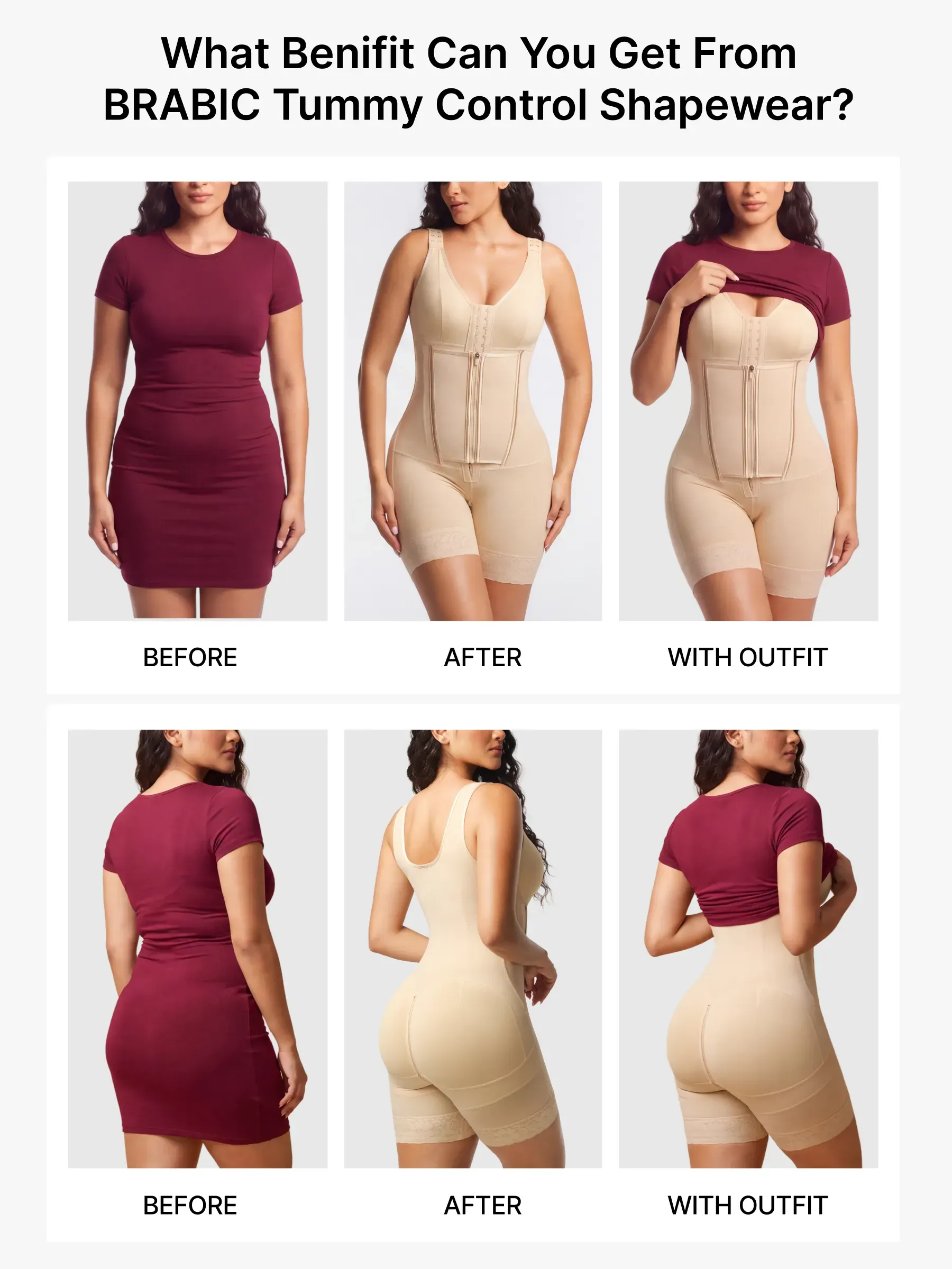 Firm Tummy Control Mid-Thigh Bodysuit