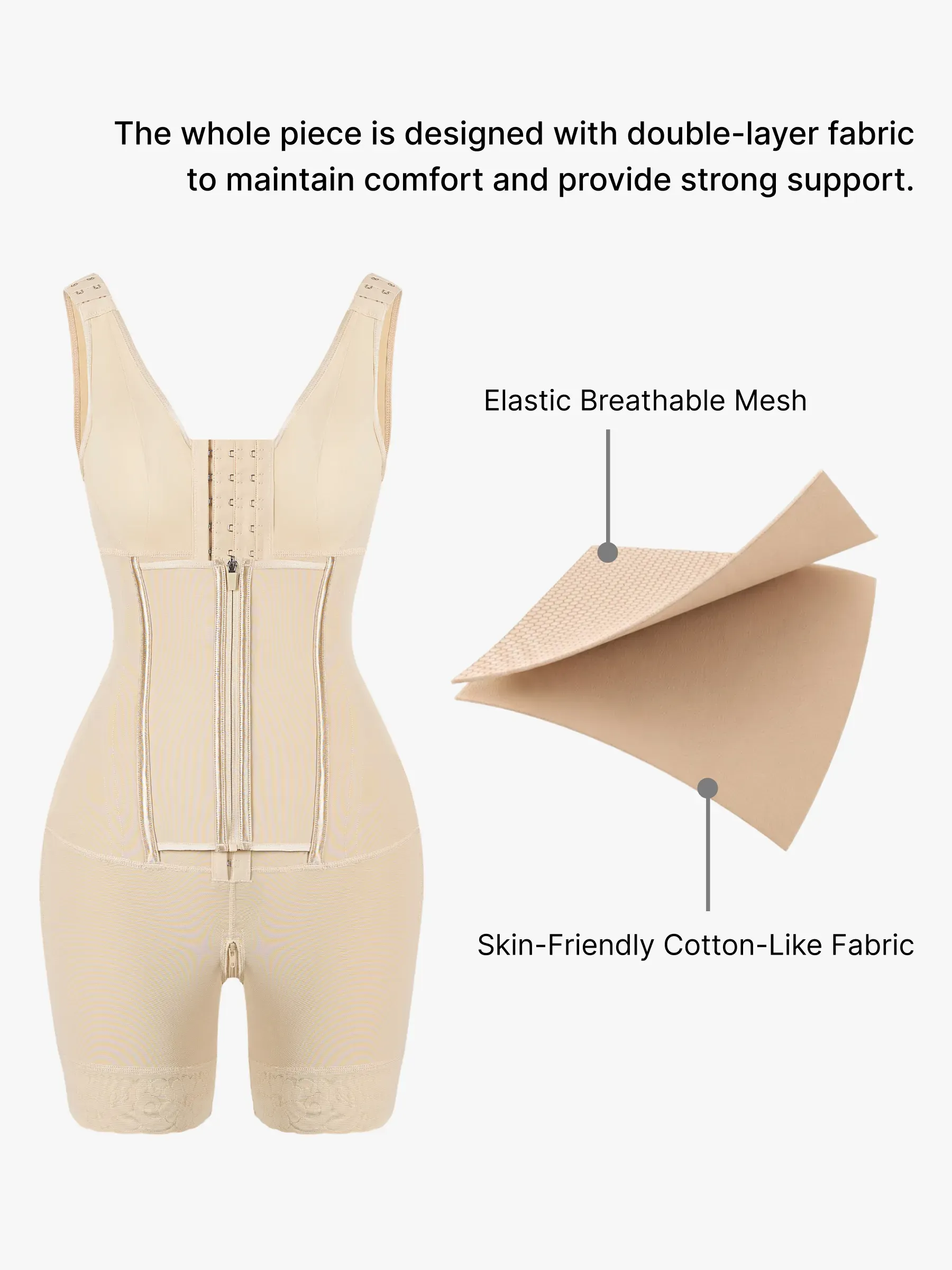 Firm Tummy Control Mid-Thigh Bodysuit