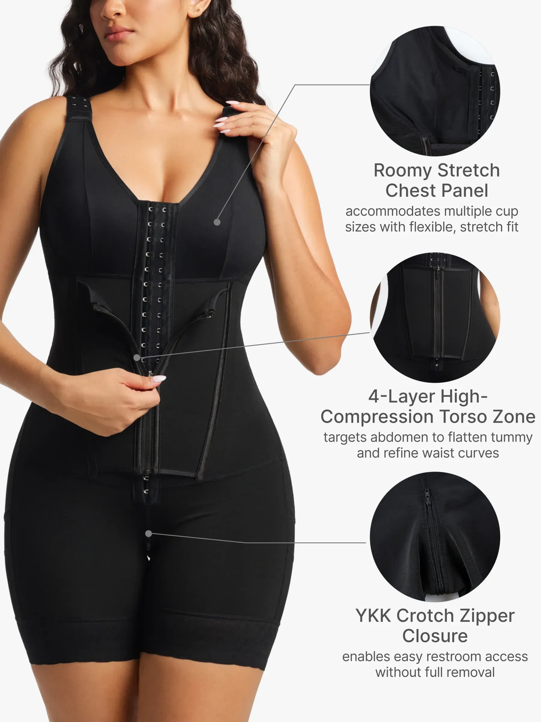 Firm Tummy Control Mid-Thigh Bodysuit