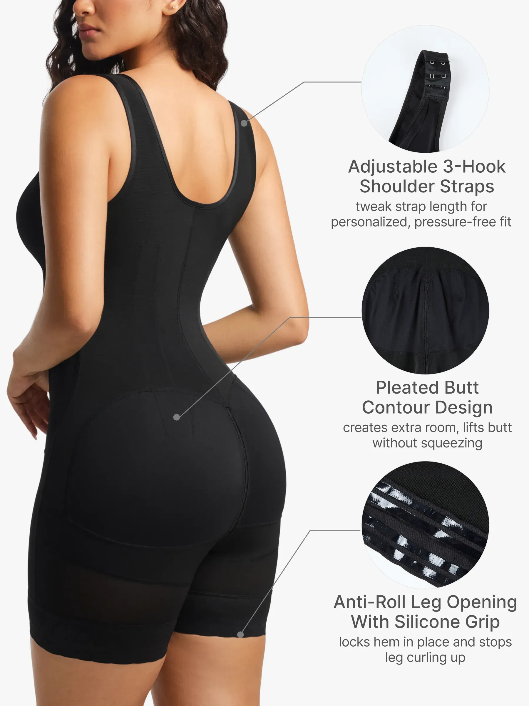 Firm Tummy Control Mid-Thigh Bodysuit