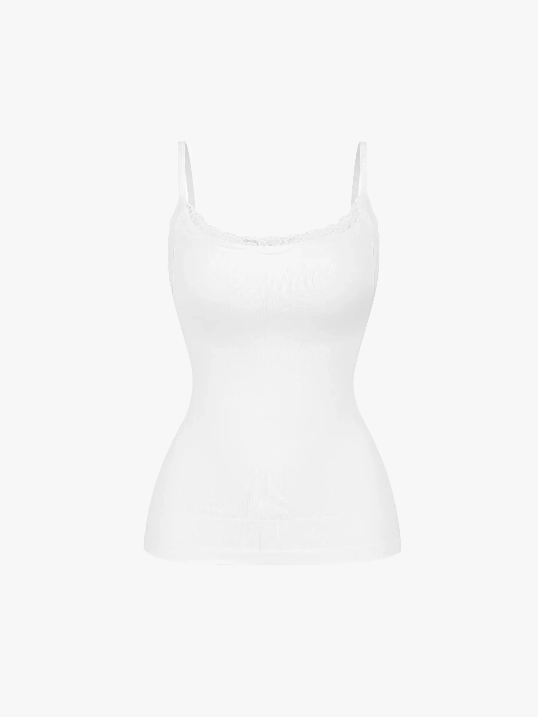 Seamless Lace Trimmed Tummy Control Cami 