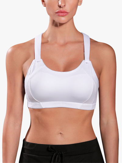 [Copy]Women's Zip Front High Impact Wireless Racerback High Support Zipper in Front Sports Bra
