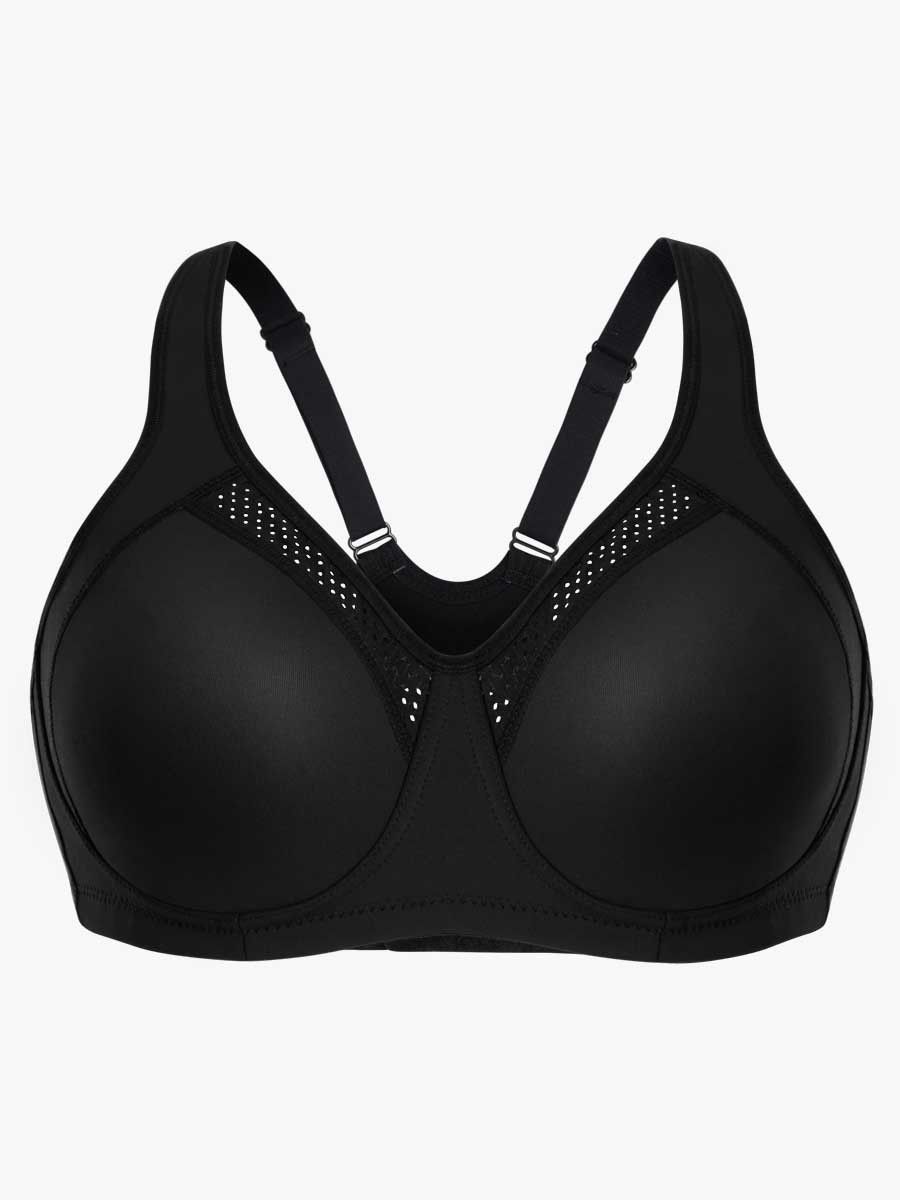 Wireless Racerback Workout Running Fitness Sports Bra Adjustable-Brabic
