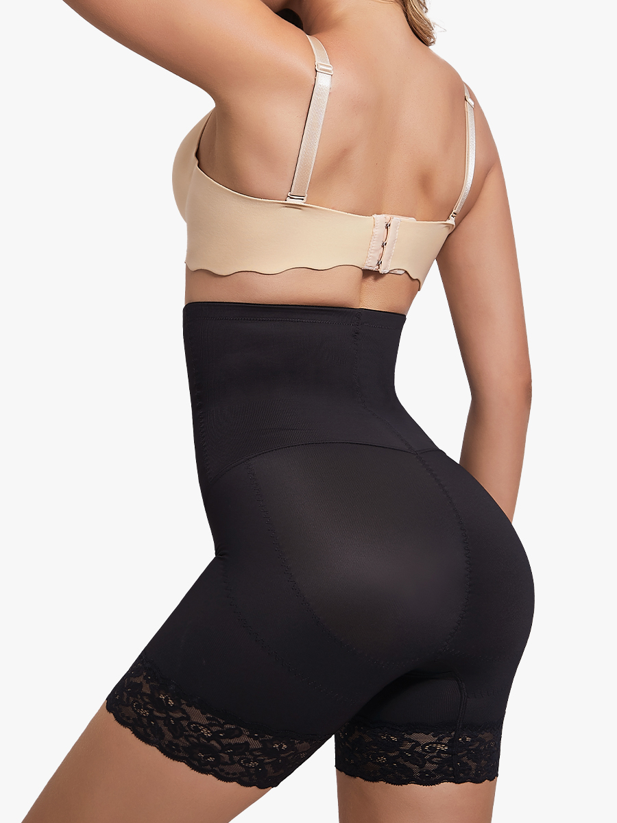 Womens' Tummy Control Lace Butt Lifter Shapewear-Brabic