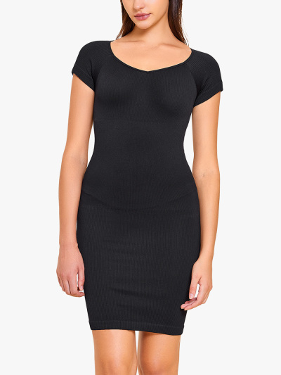 Classics Ribbed Short Sleeve Dress