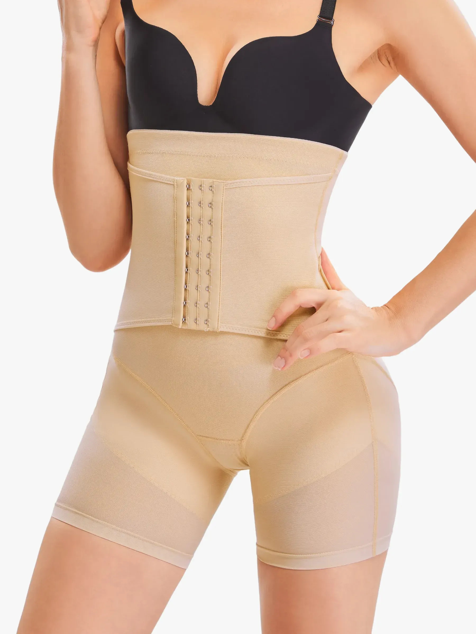 Mesh High-Waist Tummy Control Butt Lifting Shorts