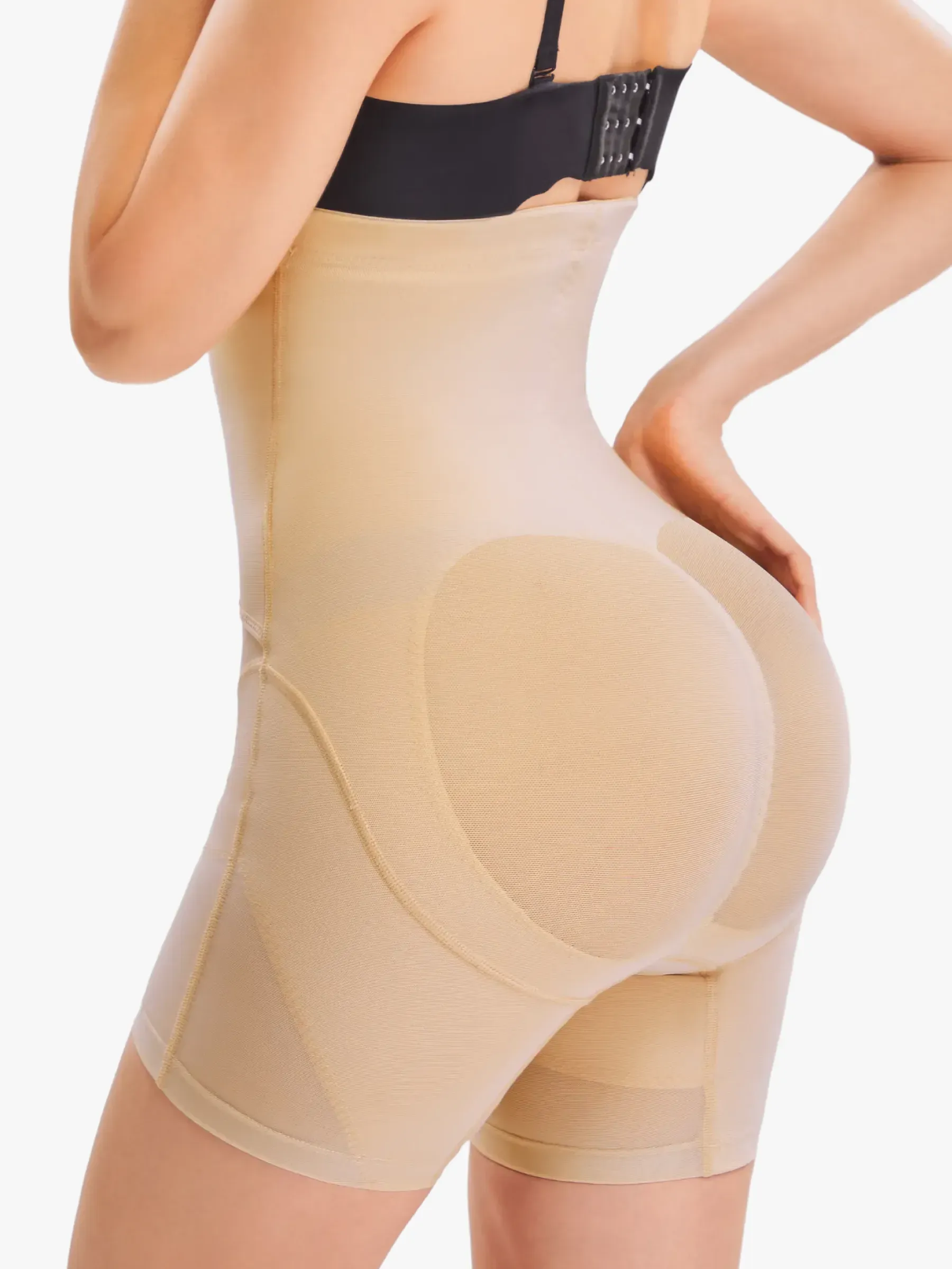 Mesh High-Waist Tummy Control Butt Lifting Shorts