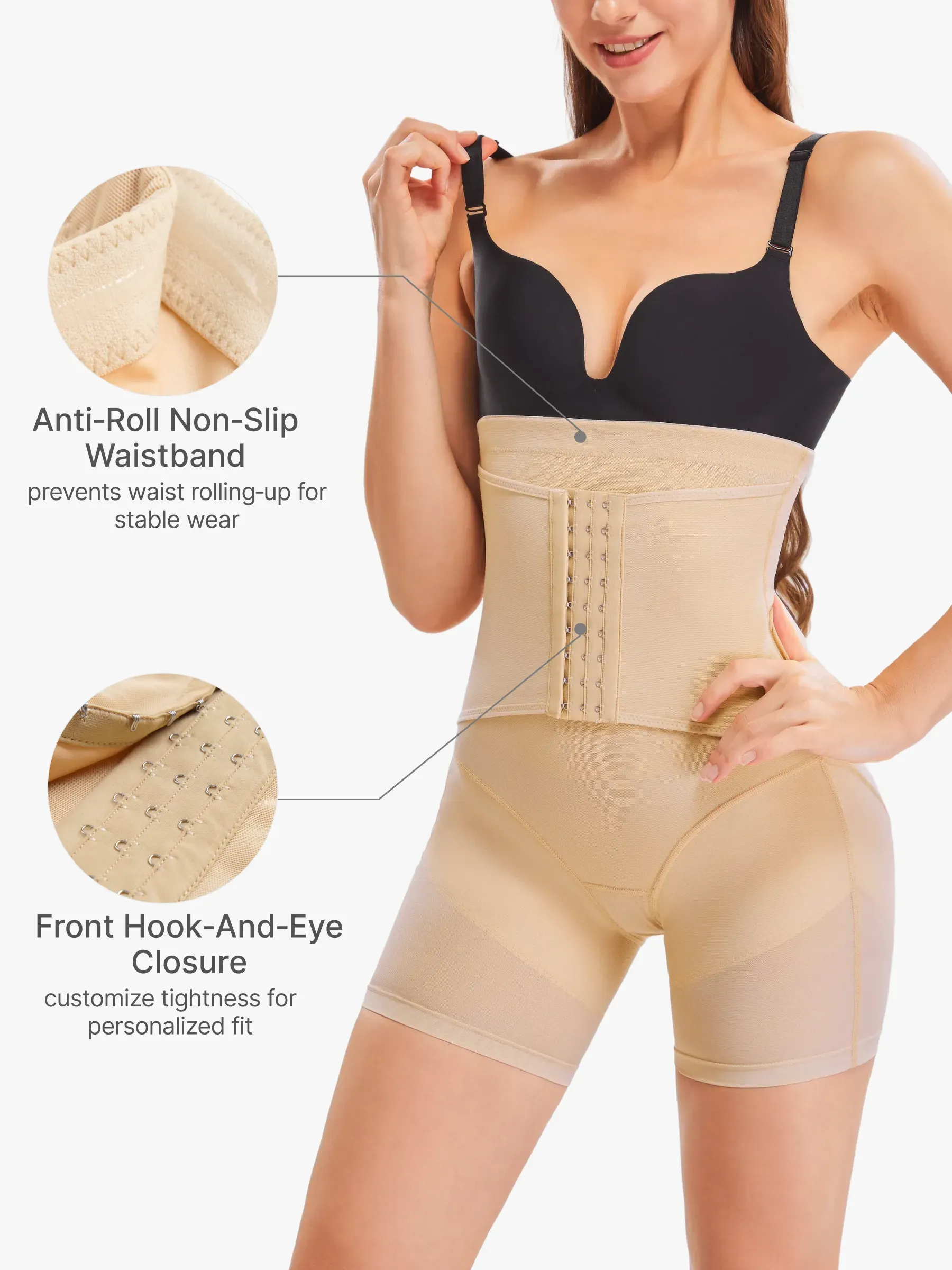 Mesh High-Waist Tummy Control Butt Lifting Shorts