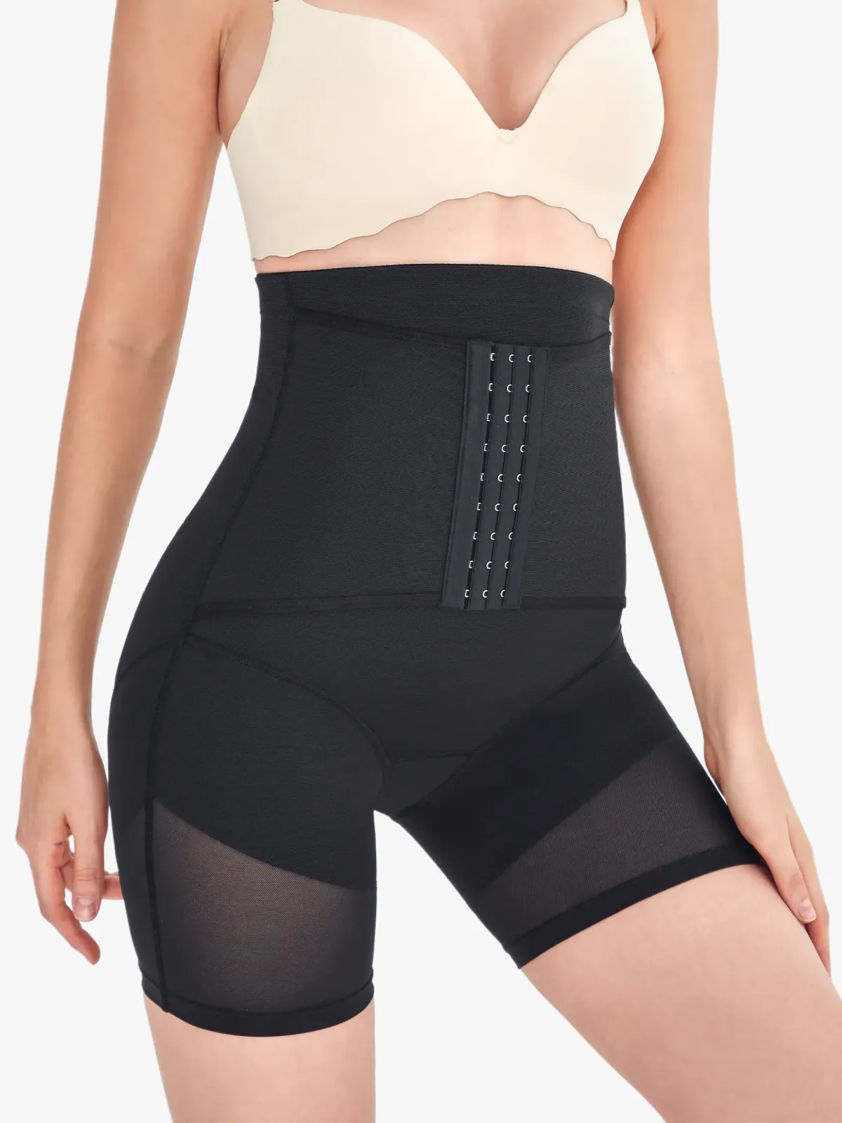 Mesh High-Waist Tummy Control Butt Lifting Shorts