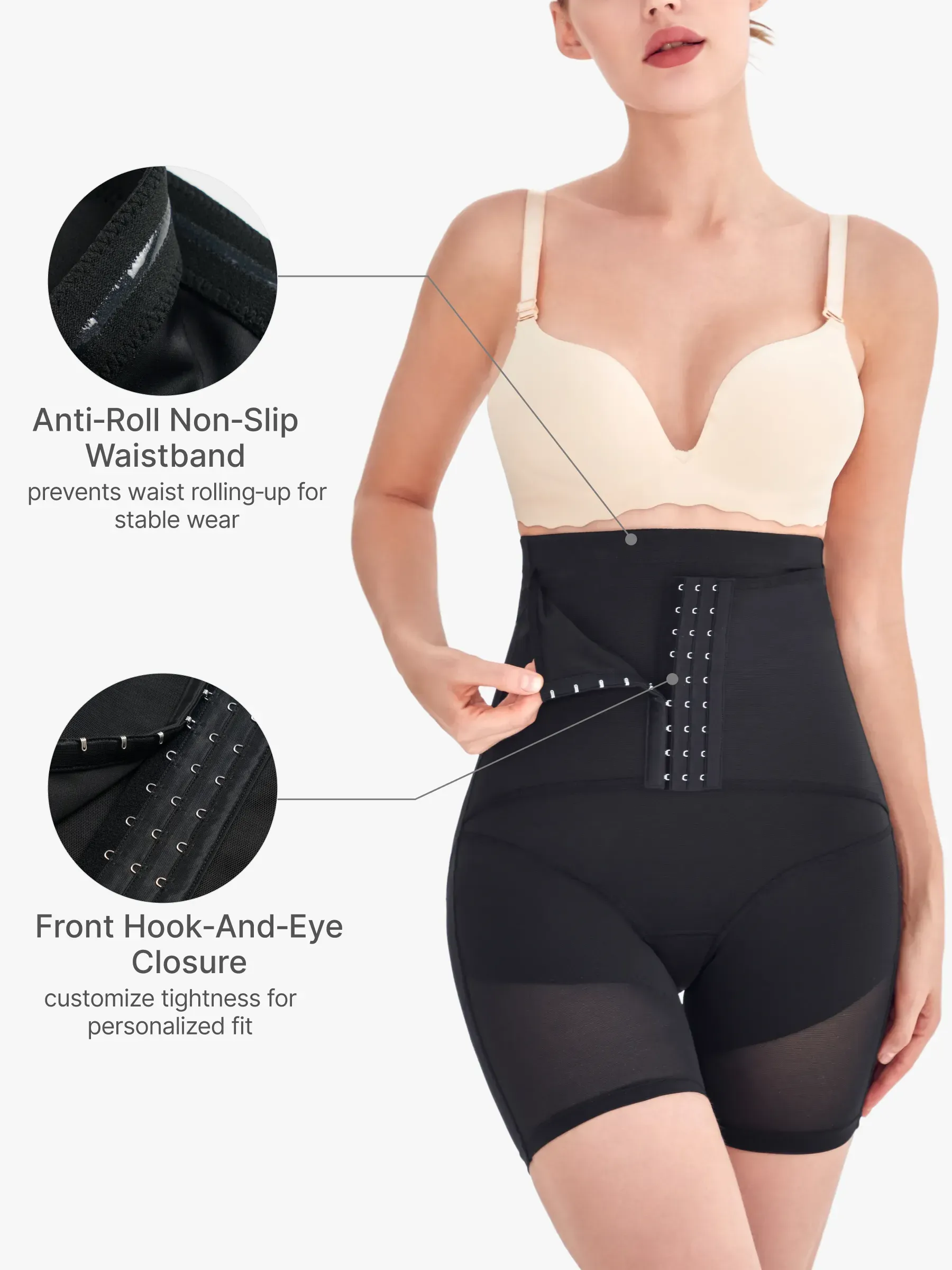 Mesh High-Waist Tummy Control Butt Lifting Shorts
