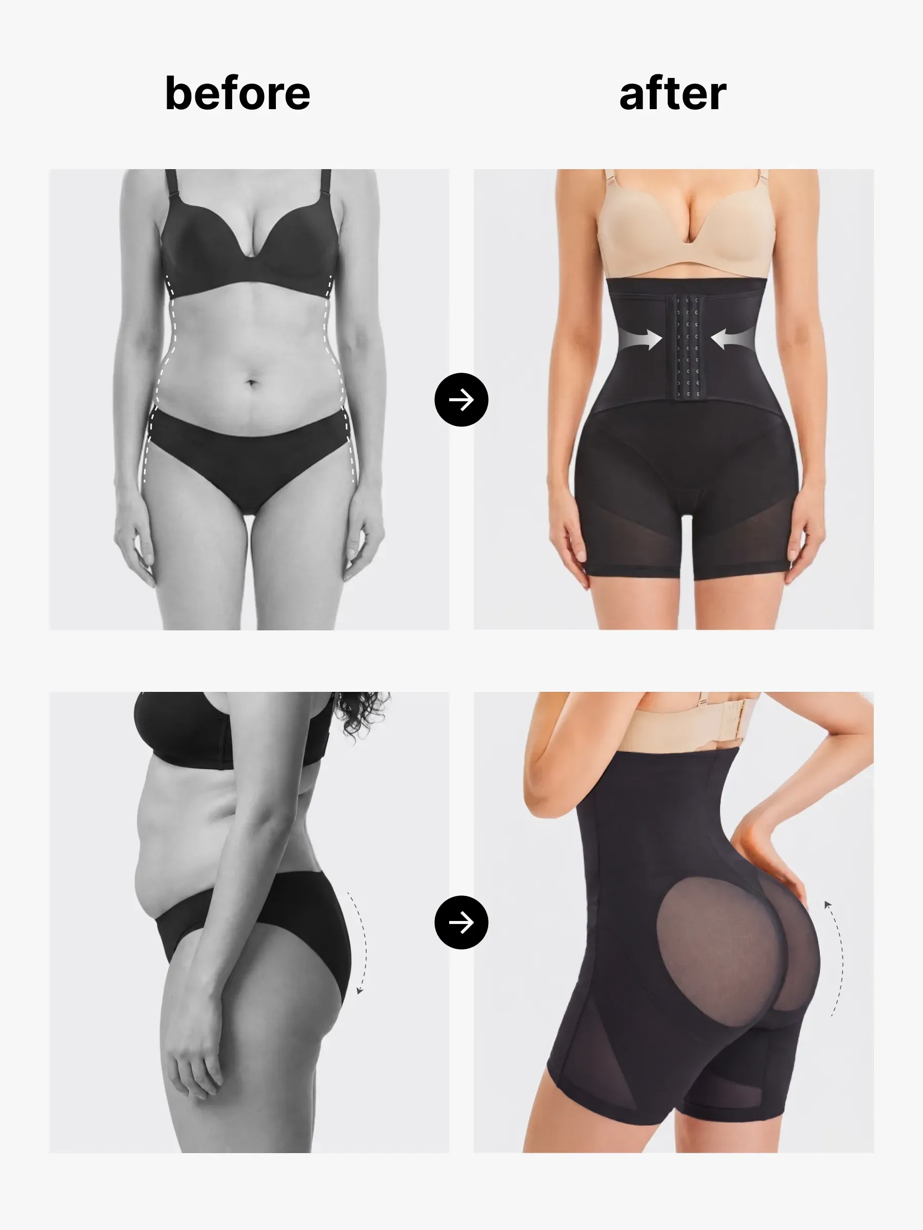 Mesh High-Waist Tummy Control Butt Lifting Shorts
