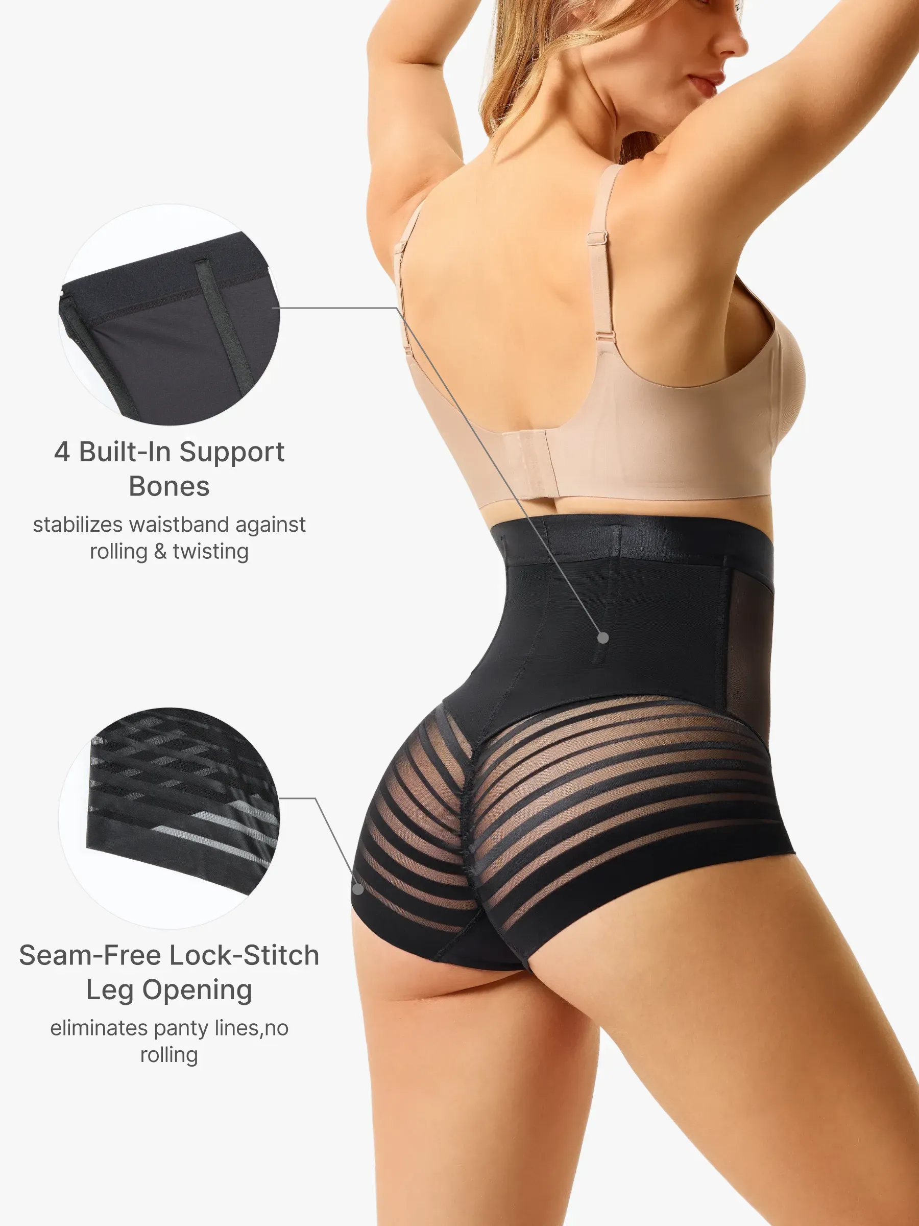 Sheer Mesh Tummy Control Panty