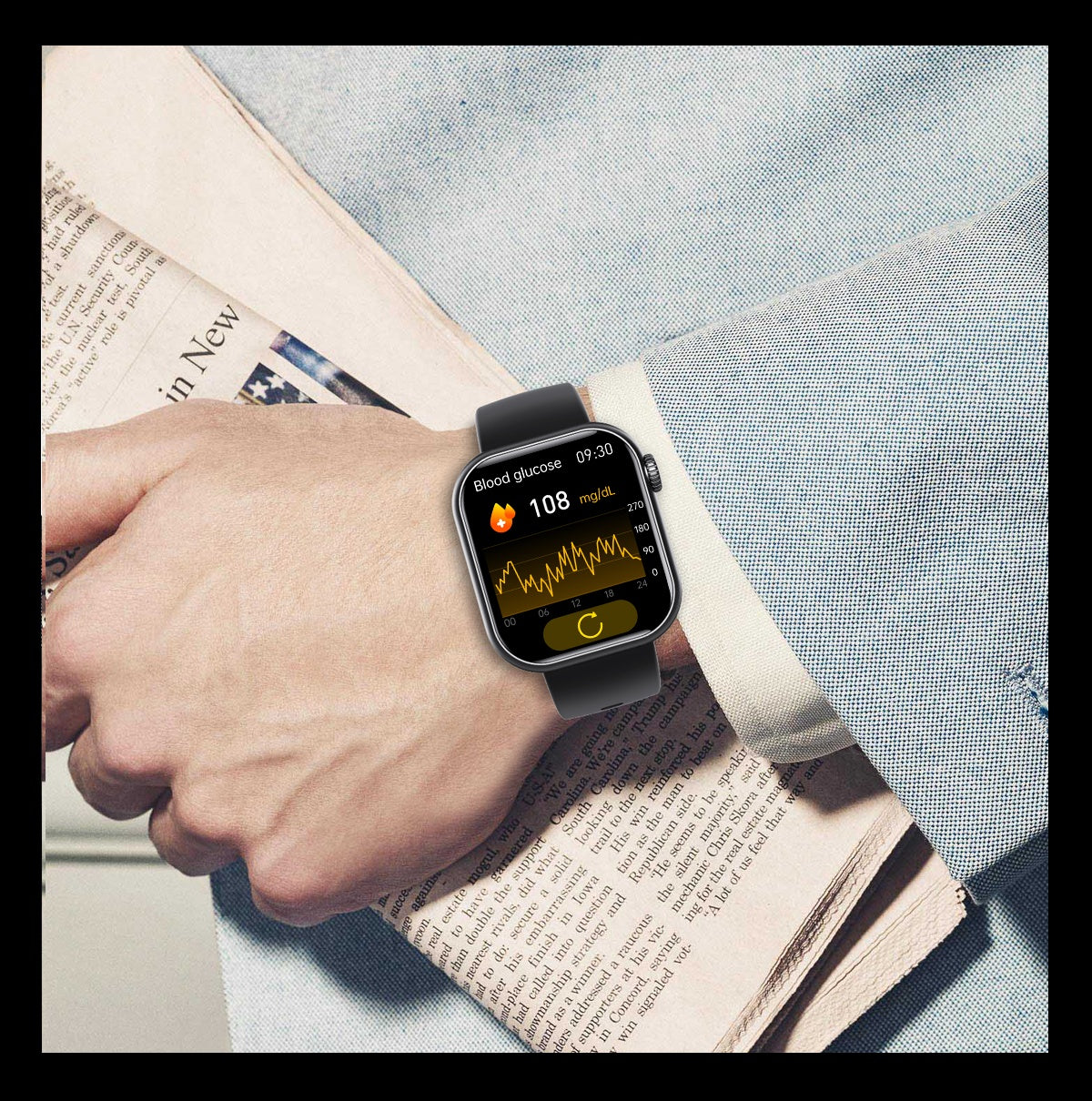 Bearscome BCF57 Blood Sugar Blood Pressure Heart Rate Blood oxygen Sleep Monitoring Waterproof Smartwatch 46 F57 13 86a814b4 2729 44d6 aedd 4fb851f15c2d