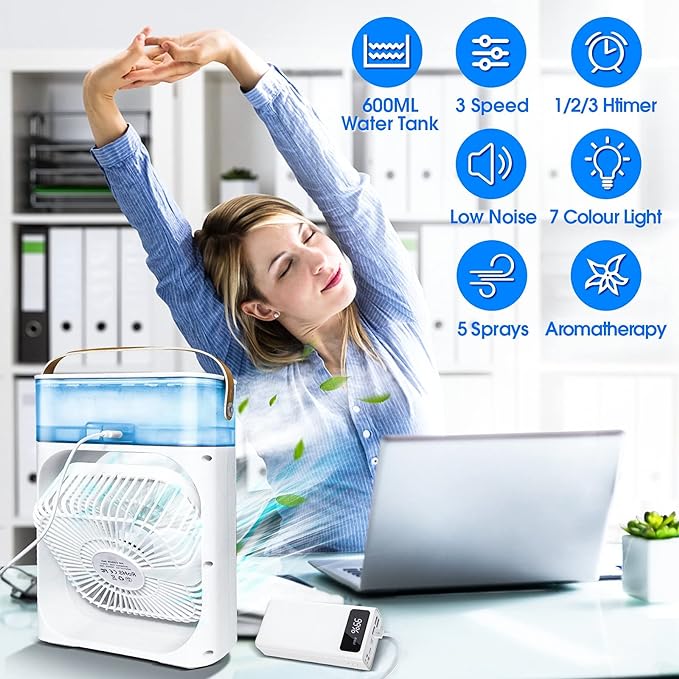 Summer Cool Fan-2024 Portable Air Conditioner with Humidifier