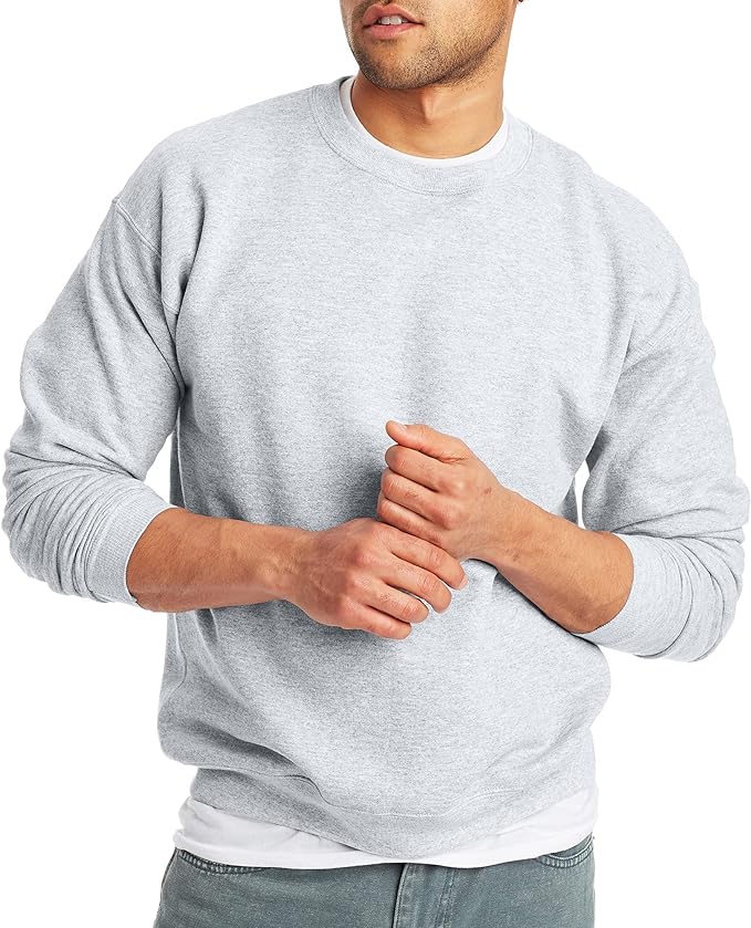 Men's Sweatshirt, EcoSmart Fleece Crewneck Sweatshirt, Cotton-Blend Fleece Sweatshirt, Plush Fleece Pullover Sweatshirt