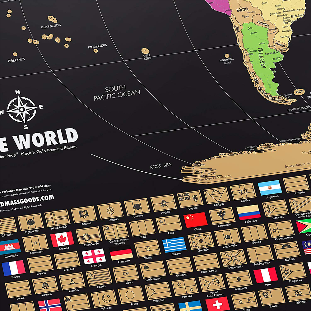 Scratch Off Map Of The World Large Size Upgraded Version