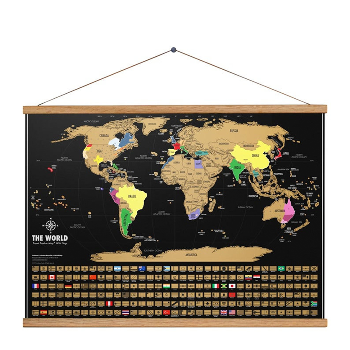 Scratch Off Map Of The World Large Size Upgraded Version