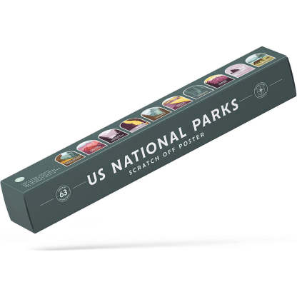 US National Parks Scratch Off Poster - All 63 US National Parks