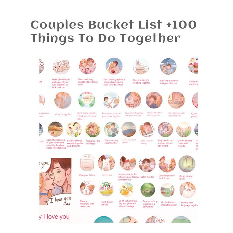 100 Things to do with lovers Scratch Off Bucket List Poster