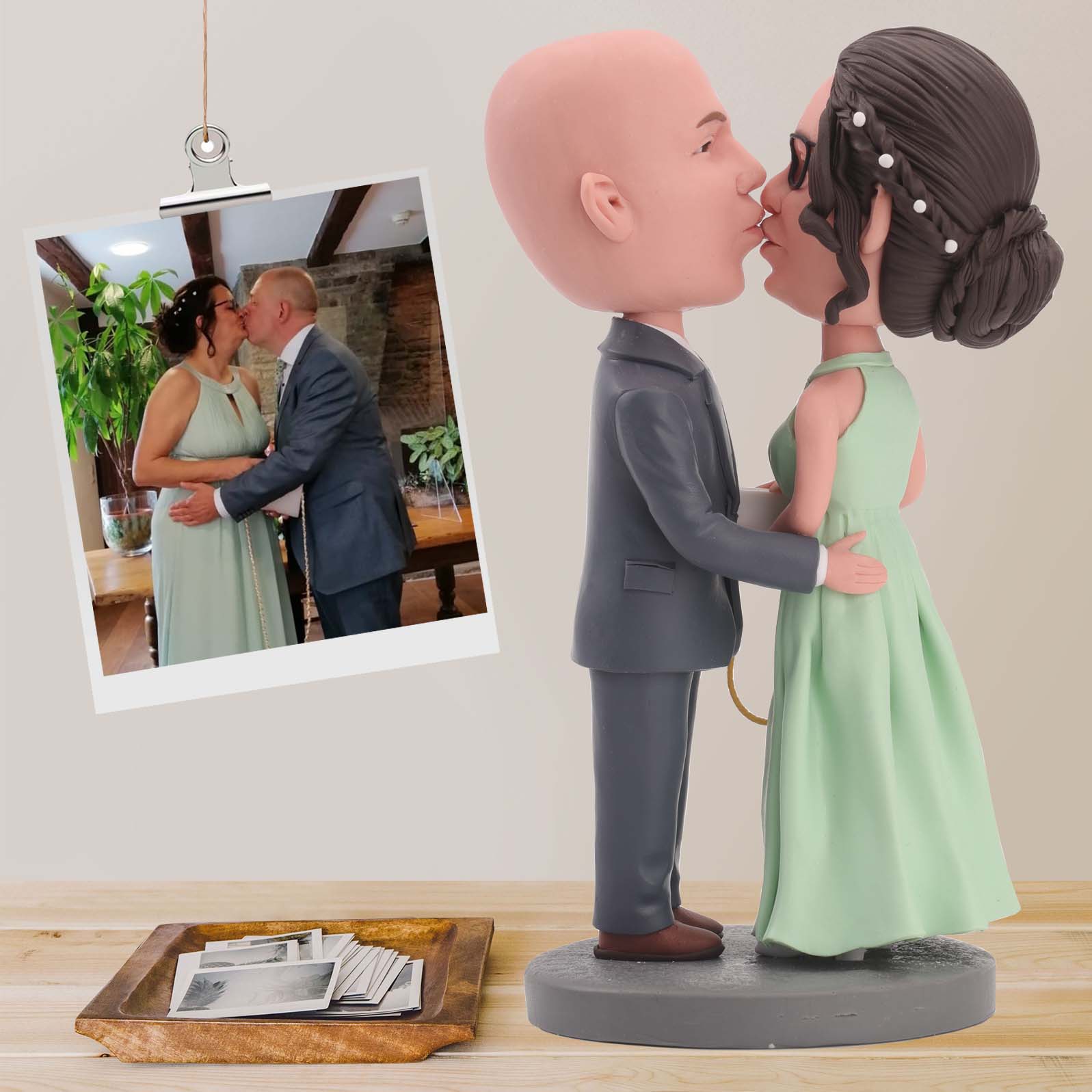 Anniversary Custom Bobbleheads use polymer clay that meets the highest industry