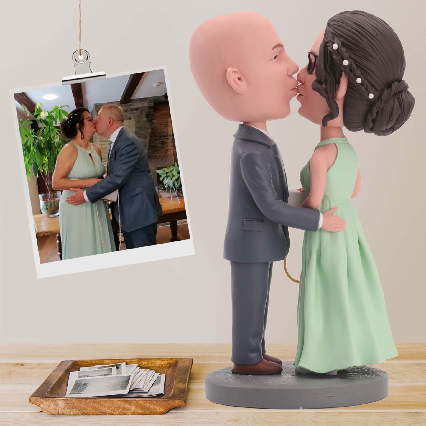 Anniversary Custom Bobbleheads use polymer clay that meets the highest industry