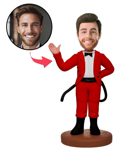 Male Electrician Custom Bobblehead With Engraved Text