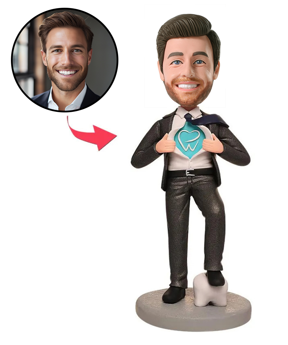 Male Doctor  Custom Bobblehead With Engraved Text