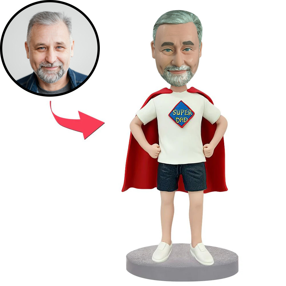 Casual Wear Super Dad In A Cloak Custom Bobbleheads