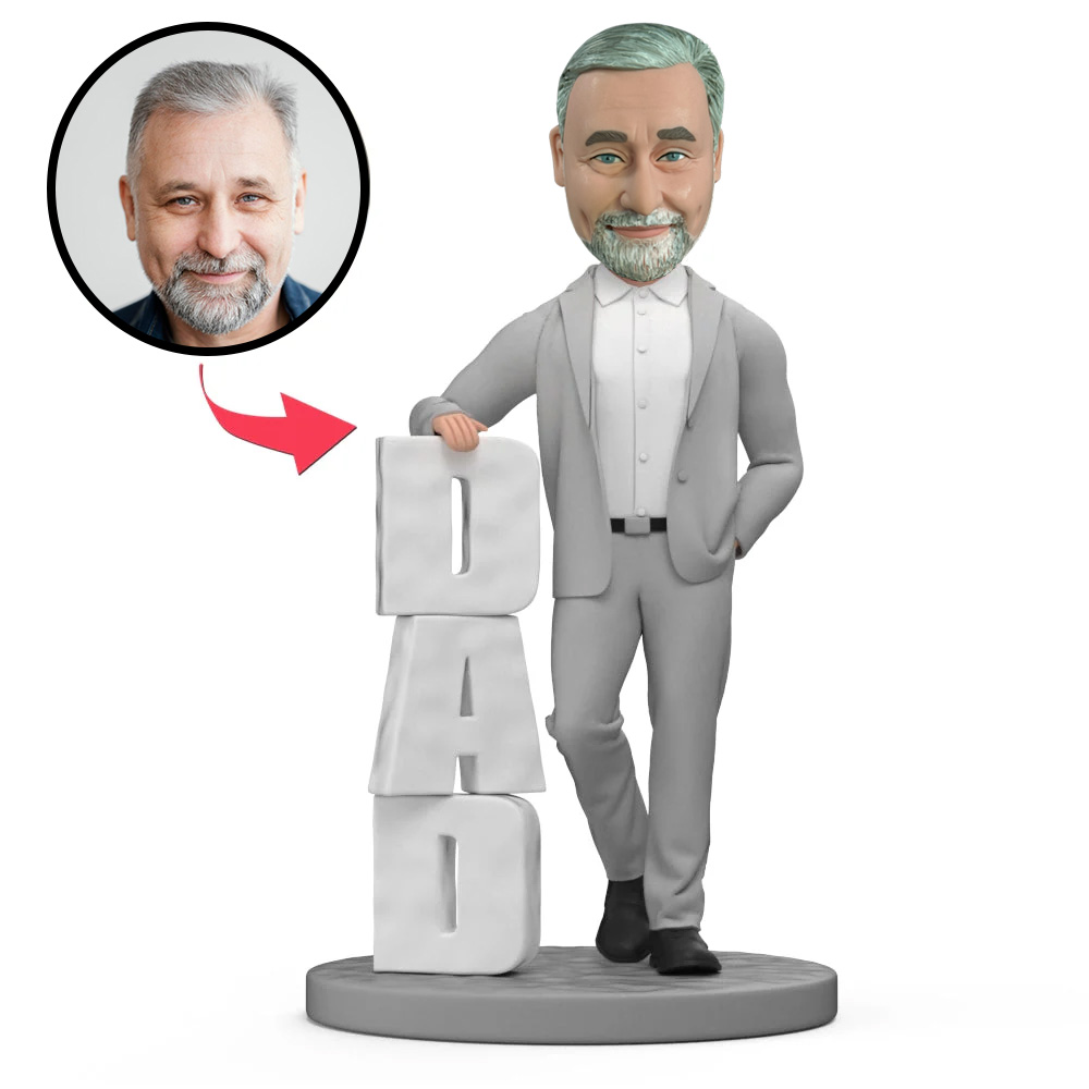 Gift For Dad Custom Bobblehead - Business Dad Customized Bobblehead
