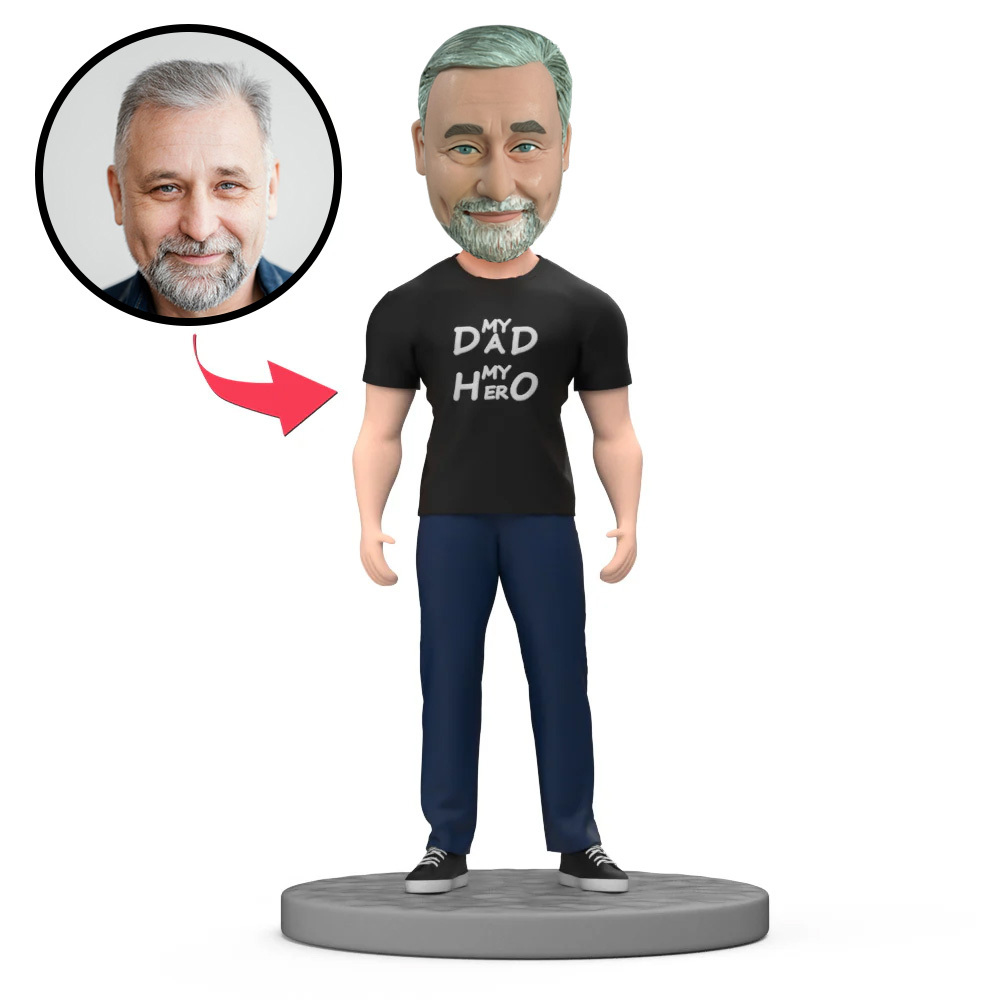 My Dad My Hero Gift for Dad Custom Bobbleheads