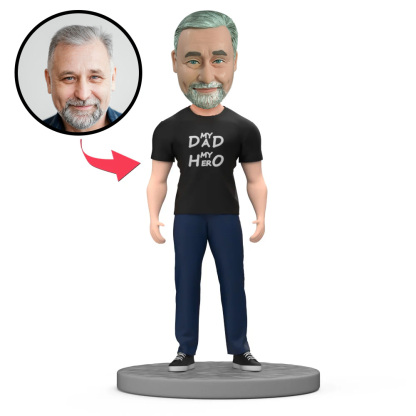 My Dad My Hero Gift for Dad Custom Bobbleheads