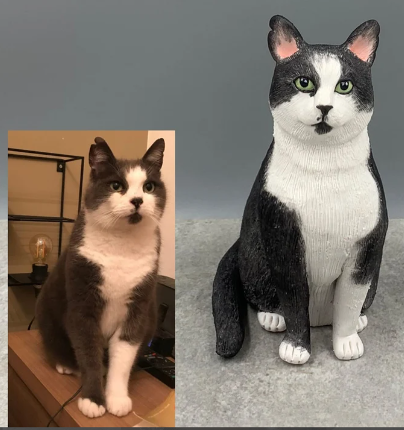 Custom Cat Bobblehead  statue  Pet Bobblehead Cat Memorial Statue. custom gift for cat