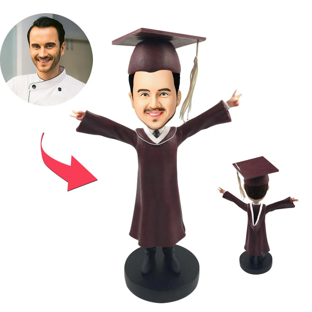 Graduation F Custom Bobblehead With Engraved Text