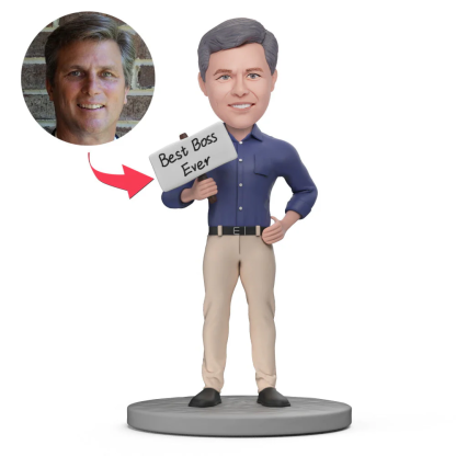 Boss's Day Gift Custom Bobblehead Super Boss Gift For Him