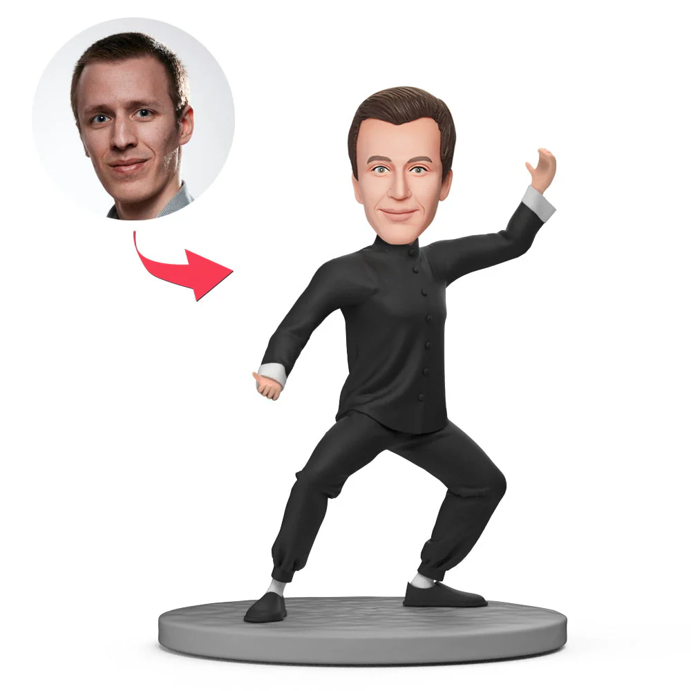 Chinese Kung Fu Custom Bobblehead With Engraved Text