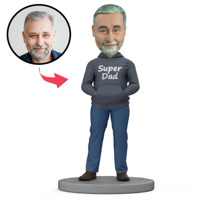 Custom Bobbleheads Male in Casual Wear Super Dad
