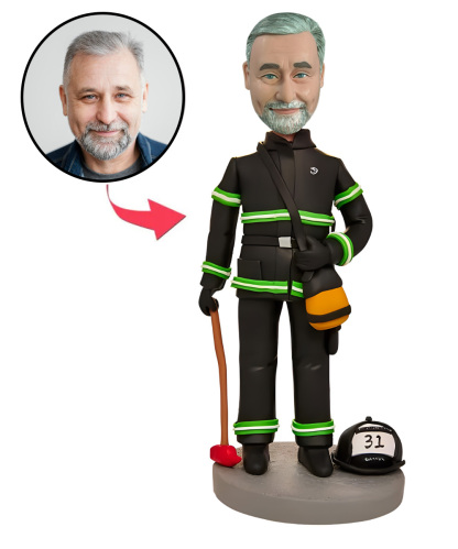 Firefighters Custom Bobblehead With Engraved Text