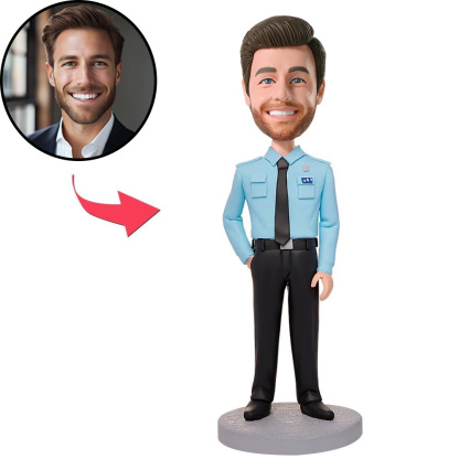 Custom Polece Bobbleheads With Engraved Text