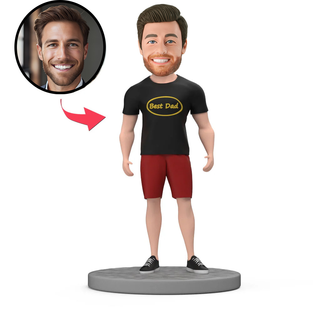 Custom Bobbleheads Male in Casual Wear Best Dad