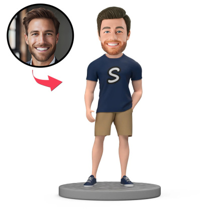 Custom Bobbleheads Male in Casual Wear Best Dad