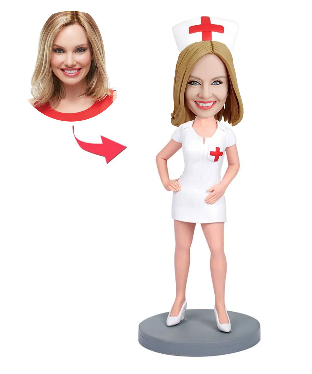 Sexy Nurse Custom Bobblehead With Engraved Text