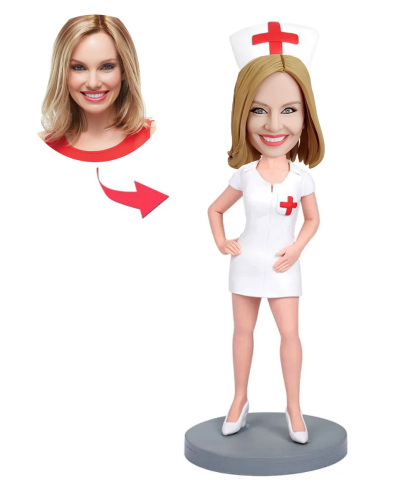 Sexy Nurse Custom Bobblehead With Engraved Text