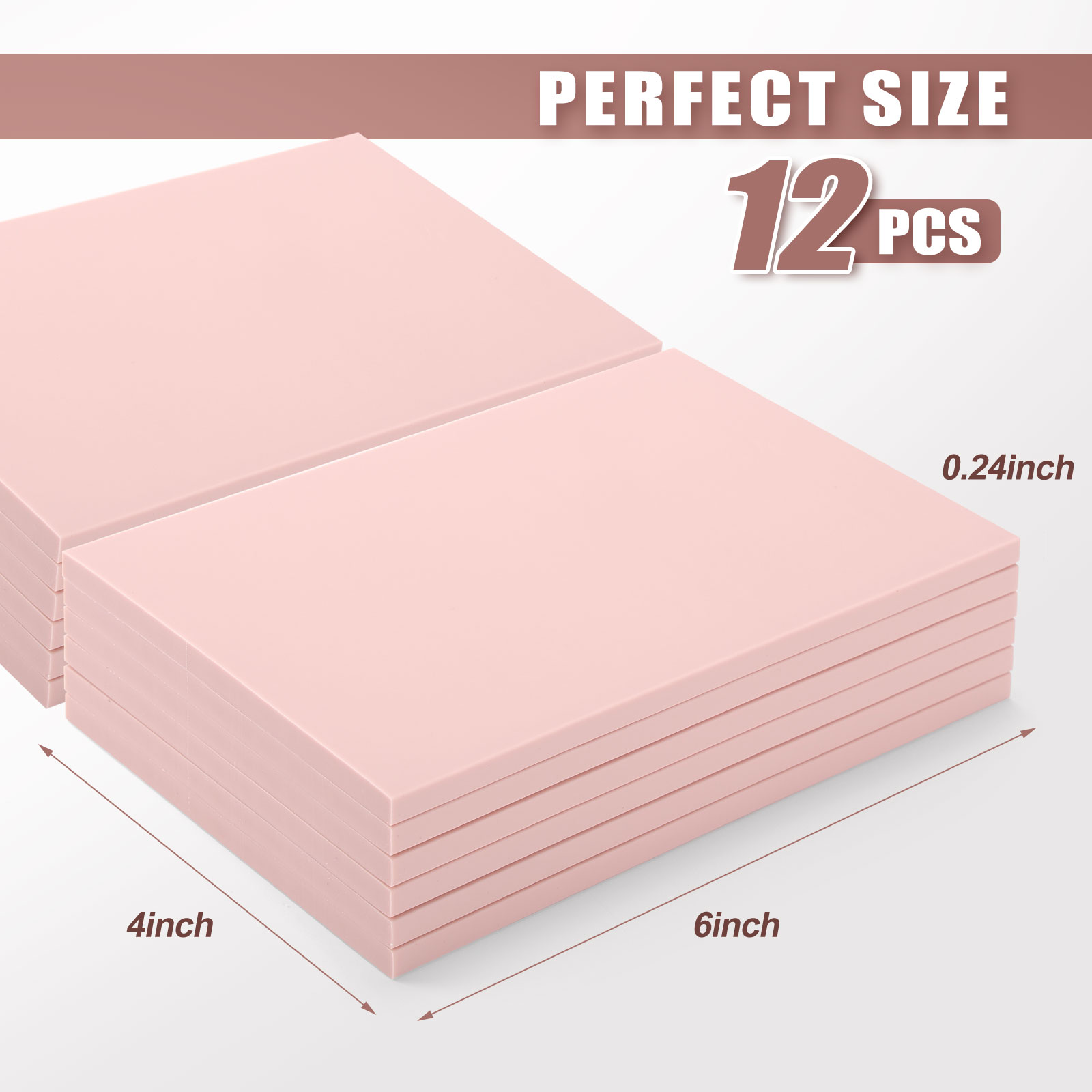 Bobblebro Linoleum Blocks for Printmaking Supplies - 12PCS 4”x6”Rubber Linocut Block Printing Kit for Stamp Carving, Soft Relief Printing Linoleum for DIY Crafts & Art Projects