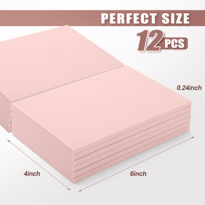 Bobblebro Linoleum Blocks for Printmaking Supplies - 12PCS 4”x6”Rubber Linocut Block Printing Kit for Stamp Carving, Soft Relief Printing Linoleum for DIY Crafts & Art Projects