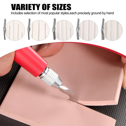 Linocut Carving Tools - Linoleum Cutter Kit with 6 Blades for Block Printing, Stamp Making Carving, Linocut Kit for Printmaking - Arts and Crafts Tools for Beginners