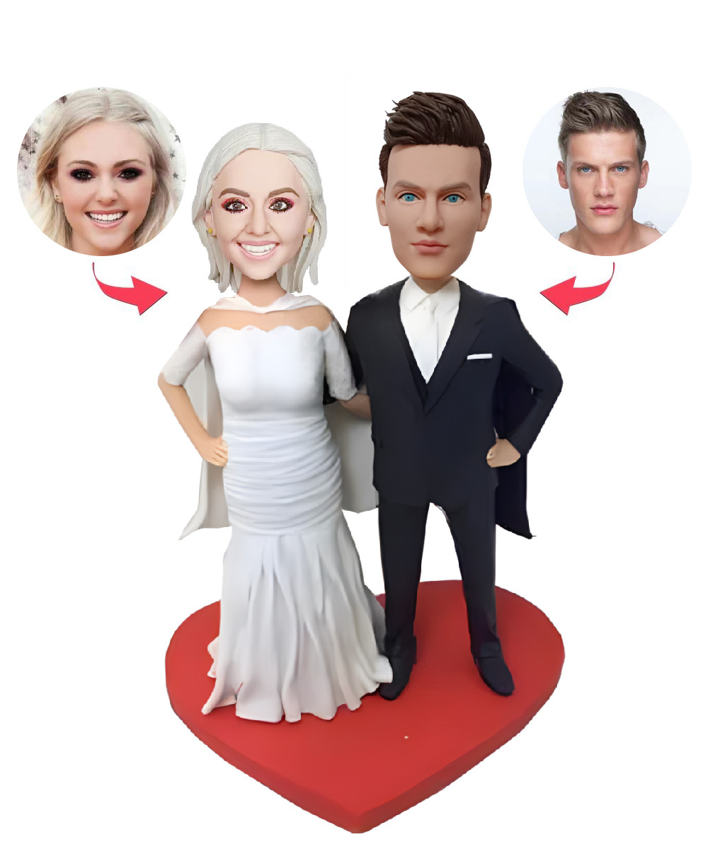 Fully Customizable 2 Person Custom Bobblehead  Valentine's Day Anniversary Gifts